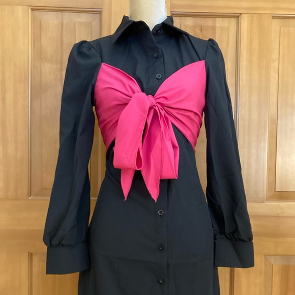 Fall Line Women’s BowTie Shirt Dress - Picture 5 of 16
